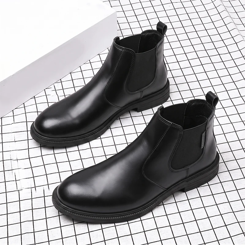 Men Leather Chelsea Ankle Boot - огляд і ціна Men Formal Wear With Boots