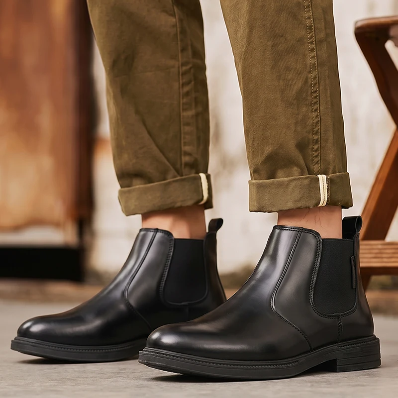 Men Leather Chelsea Ankle Boot - огляд і ціна Men Formal Wear With Boots