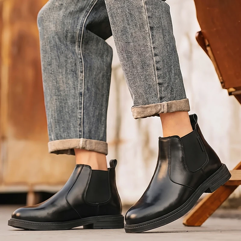 Men Leather Chelsea Ankle Boot - огляд і ціна Men Formal Wear With Boots