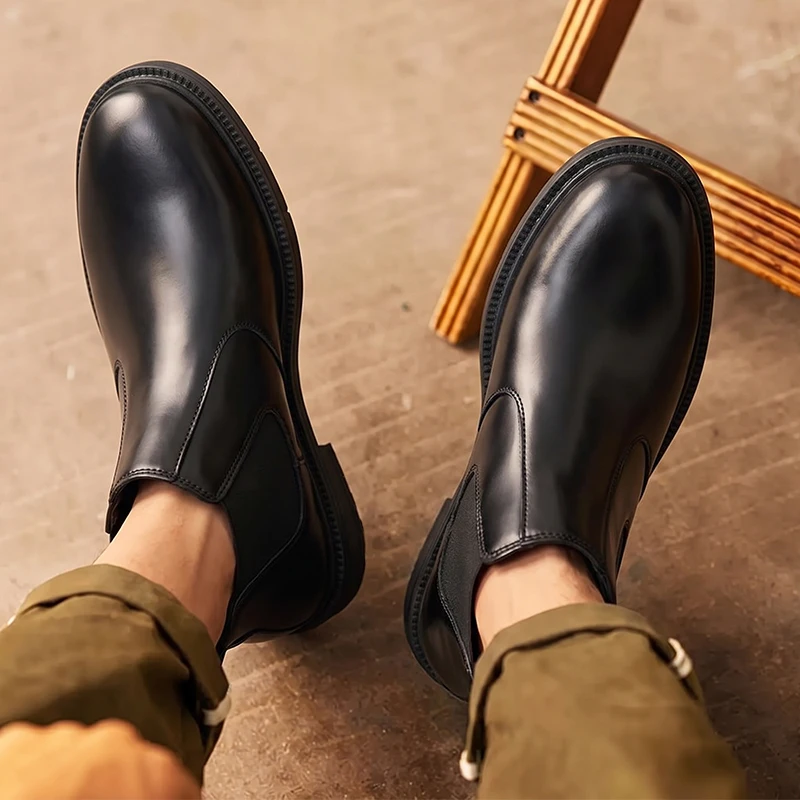 Men Leather Chelsea Ankle Boot - огляд і ціна Men Formal Wear With Boots