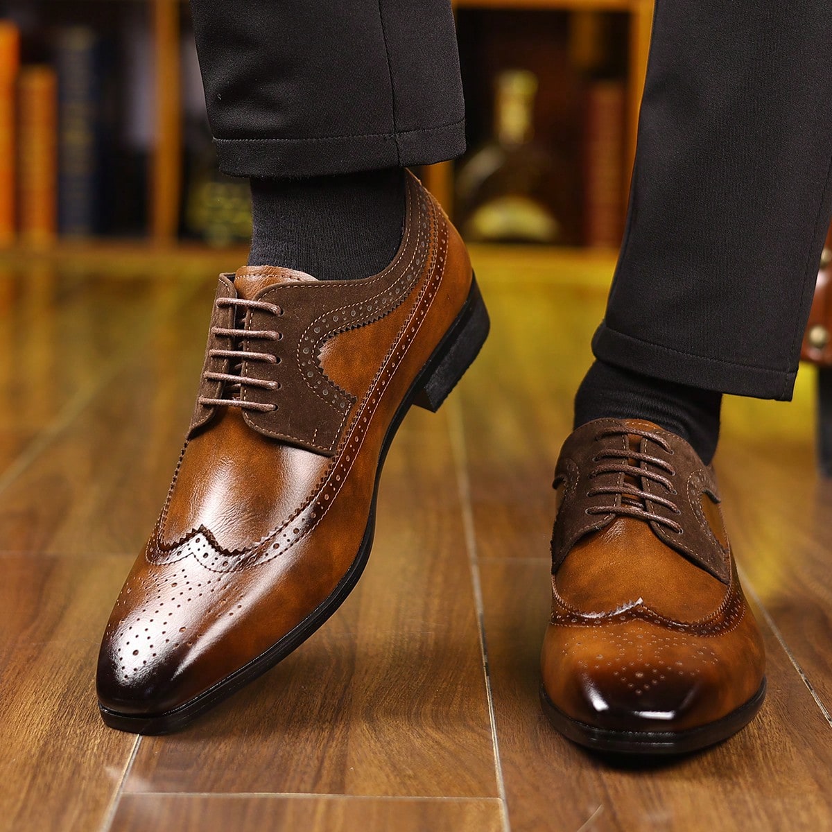Wingtip Brogue Lace‑Up Dress S - огляд і ціна Formal Men Daily Wear Footwear