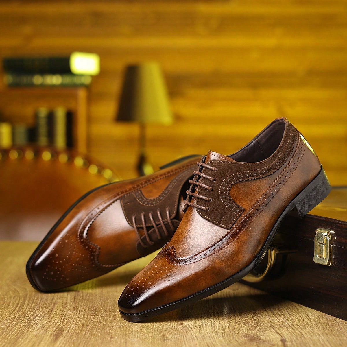 Wingtip Brogue Lace‑Up Dress S - огляд і ціна Formal Men Daily Wear Footwear