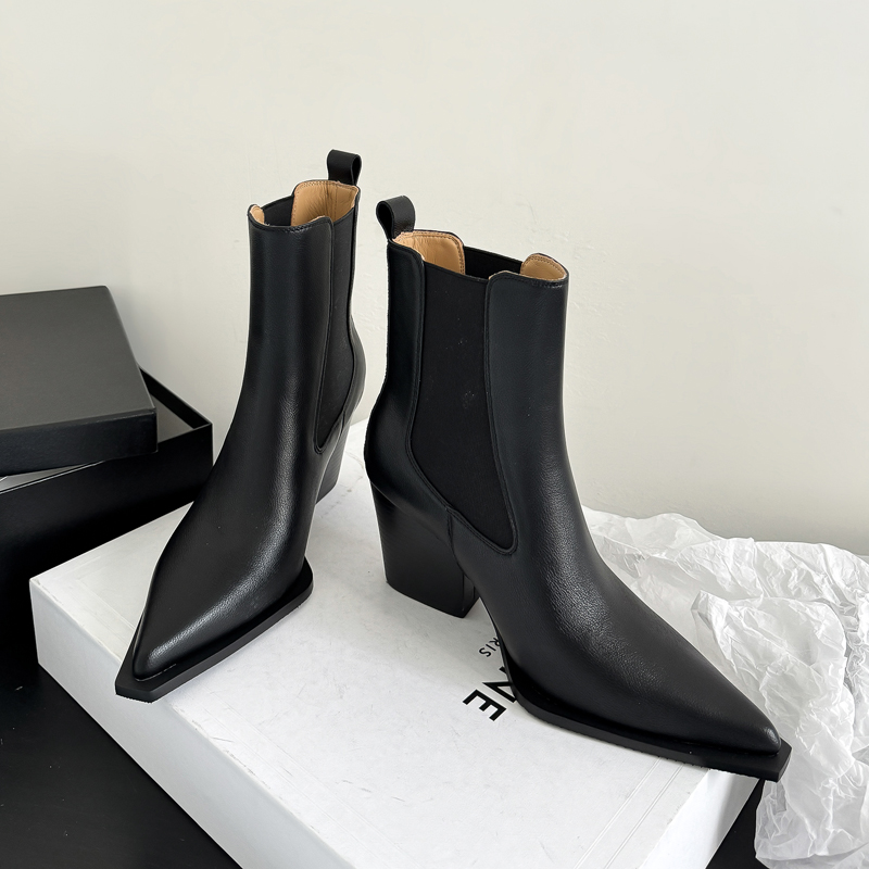 New 2027 Cow Leather Pointed T - огляд і ціна Men Formal Wear With Boots