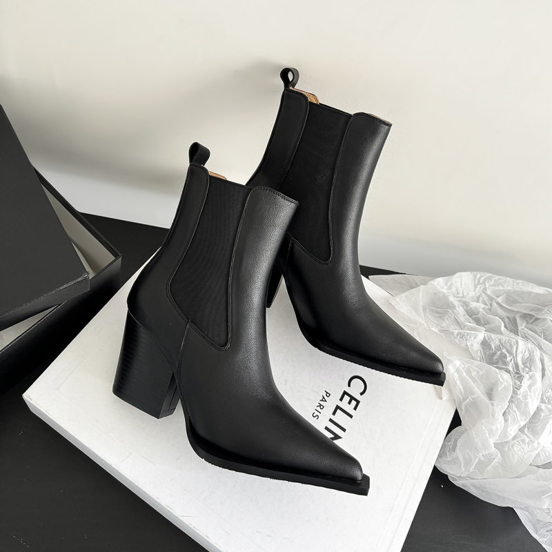 New 2027 Cow Leather Pointed T - огляд і ціна Men Formal Wear With Boots