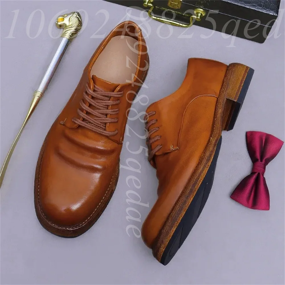 Men's Handmade Vintage Lace-Up - огляд і ціна Formal Men Daily Wear Footwear