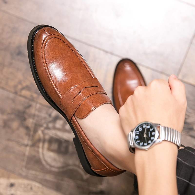 Men Vintage Faux Leather Penny - огляд і ціна Formal Men Daily Wear Footwear
