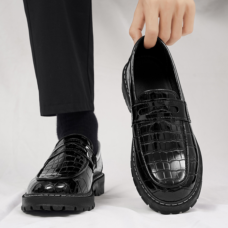 Man Shoes Casual Croc Pattern  - огляд і ціна Formal Men Daily Wear Footwear