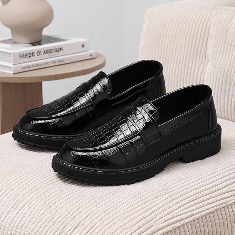 Man Shoes Casual Croc Pattern  - огляд і ціна Formal Men Daily Wear Footwear