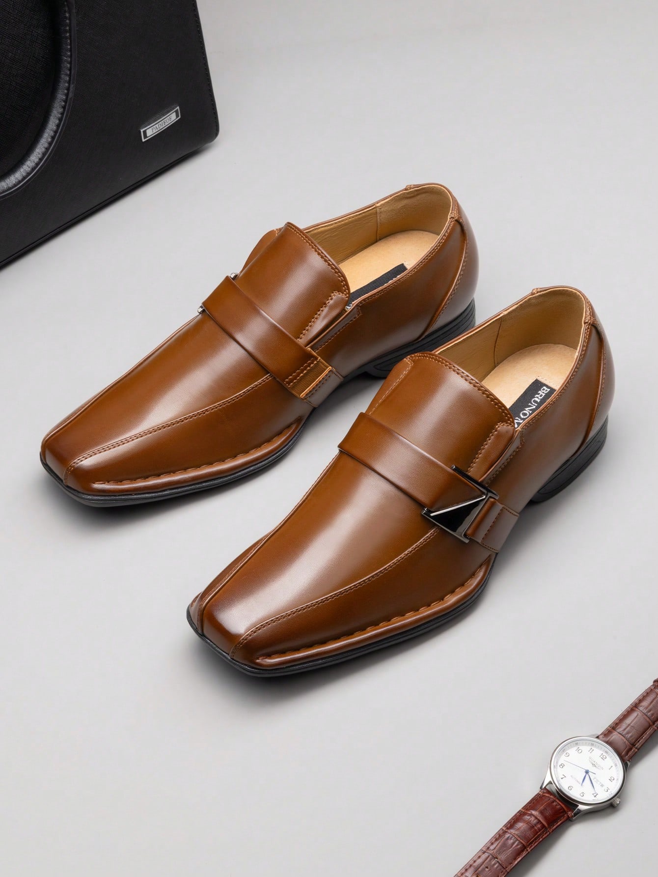 Slip‑On Lined Leather Dress Lo - огляд і ціна Formal Men Daily Wear Footwear