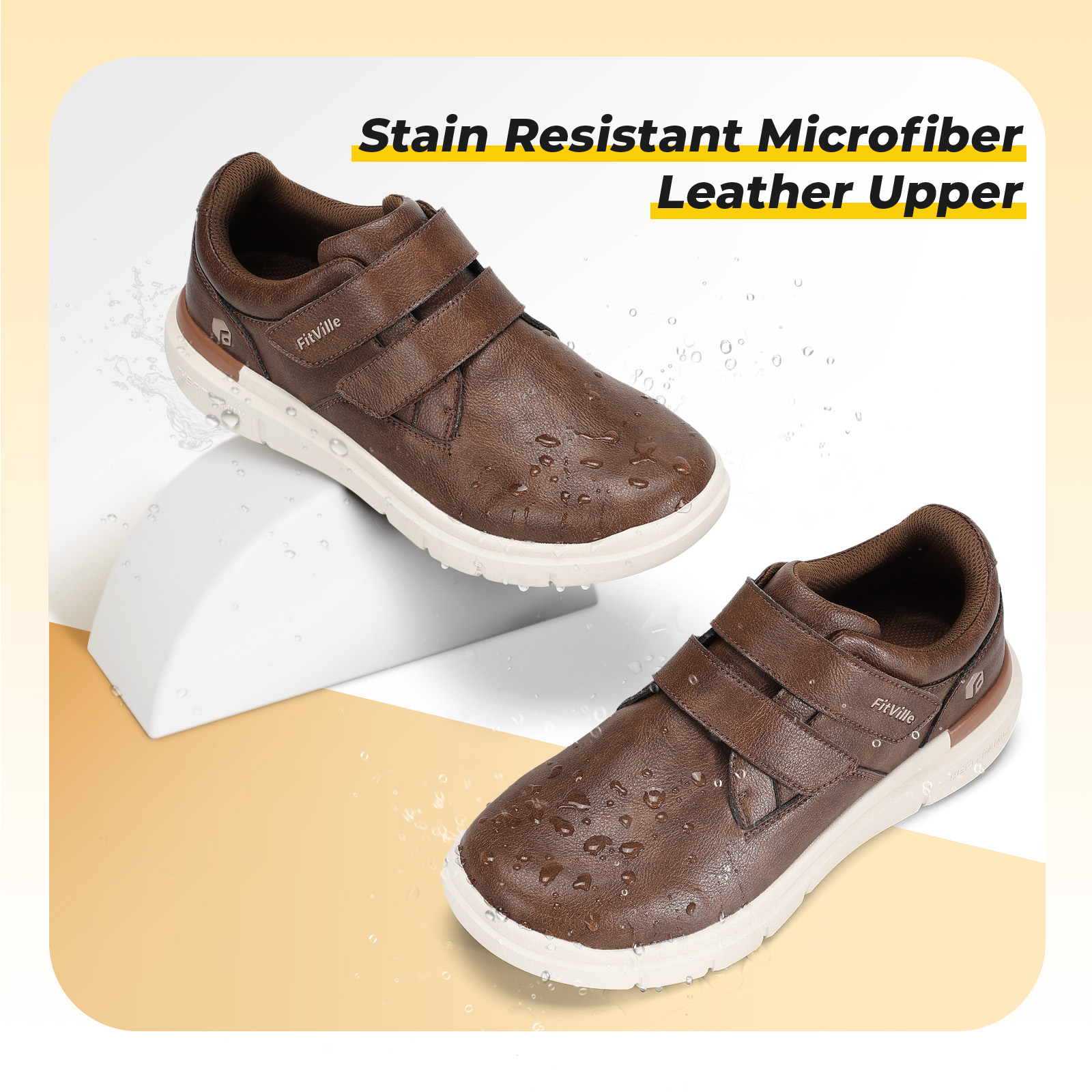 FitVille Wide Diabetic Shoes D - огляд і ціна Formal Men Daily Wear Footwear