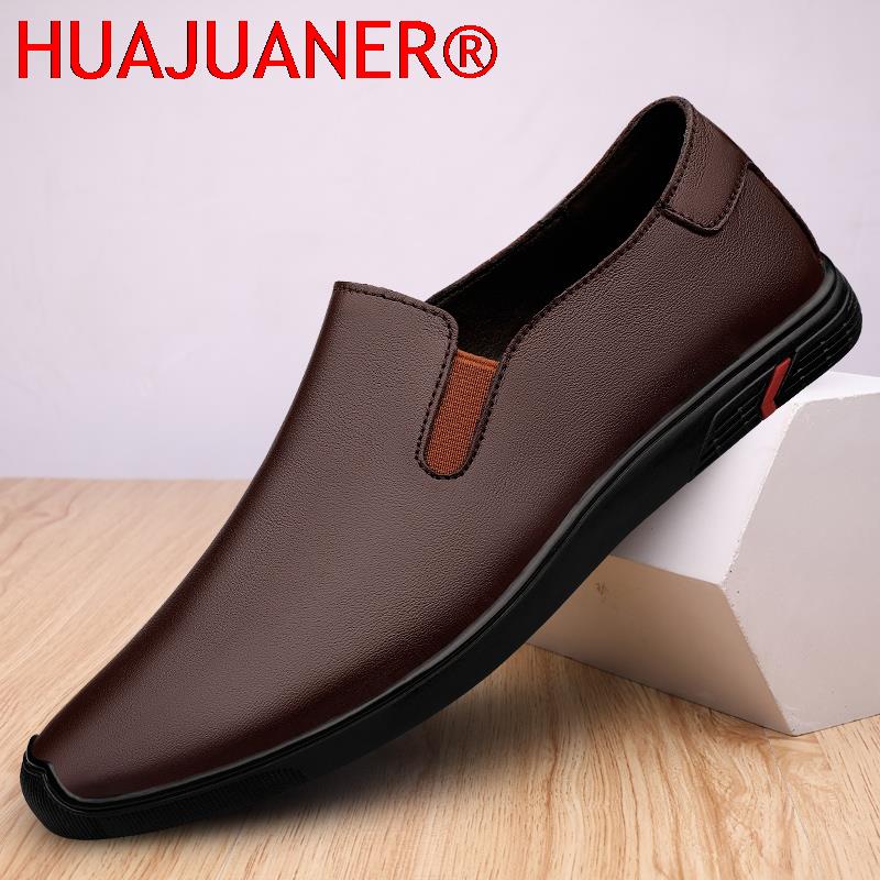 Genuine Leather Shoes Men's Lo - огляд і ціна Men Formal Wear All Black