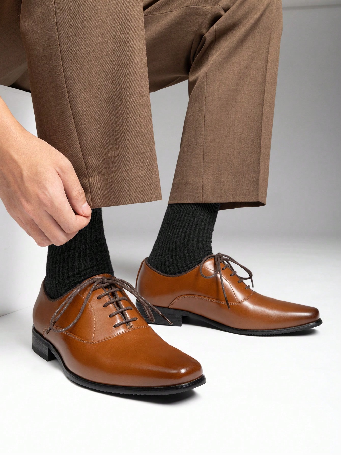 Brown Oxford Dress Shoes for M - огляд і ціна Formal Men Daily Wear Footwear