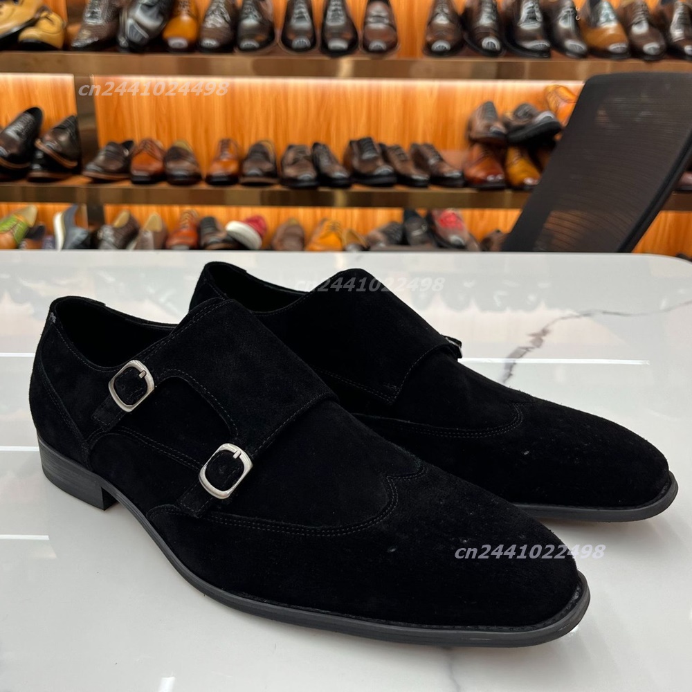 Dual Metal Buckle Men Monk Loa - огляд і ціна Formal Men Daily Wear Footwear