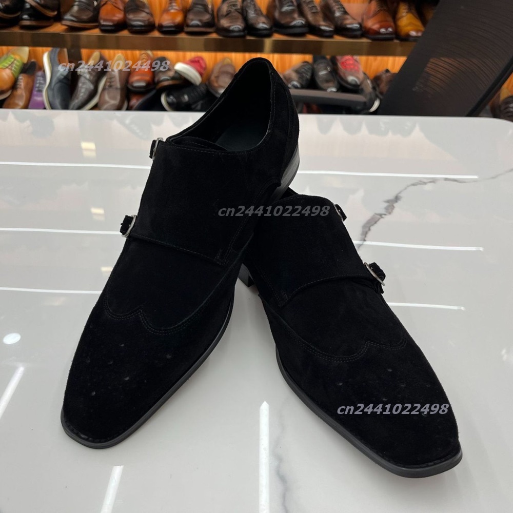 Dual Metal Buckle Men Monk Loa - огляд і ціна Formal Men Daily Wear Footwear