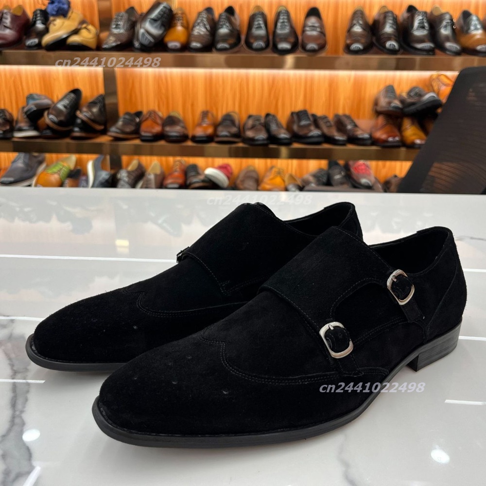 Dual Metal Buckle Men Monk Loa - огляд і ціна Formal Men Daily Wear Footwear